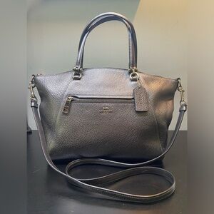 EUC COACH Prairie Satchel in Metallic Graphite Purse Crossbody Shoulder Bag